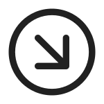 Arrow Down Right Circle SVG Icon